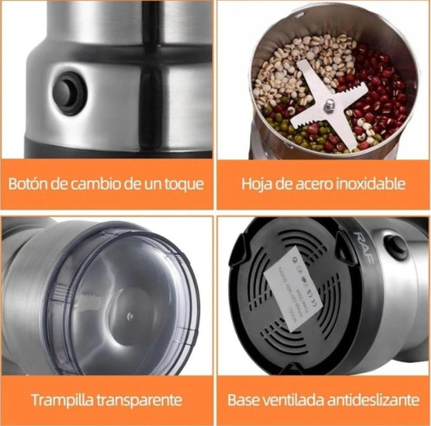 Molino Eléctrico 300W de Acero Inoxidable